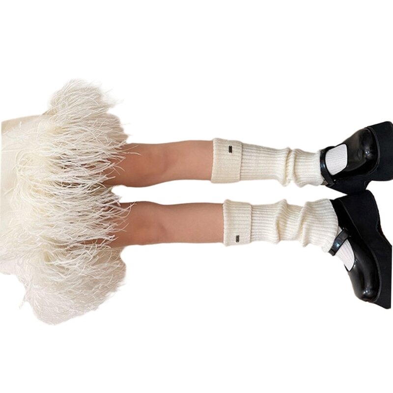 Copripiedi per maniche lunghe lavorate a maglia a tubo lungo da donna, calza antiscivolo calda e spessa T8NB