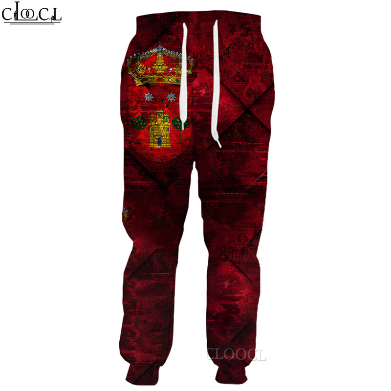CLOOCL – pantalon imprimé en 3D pour homme, survêtement unisexe, motif drapeau National espagnol, décontracté, Hip Hop, Streetwear