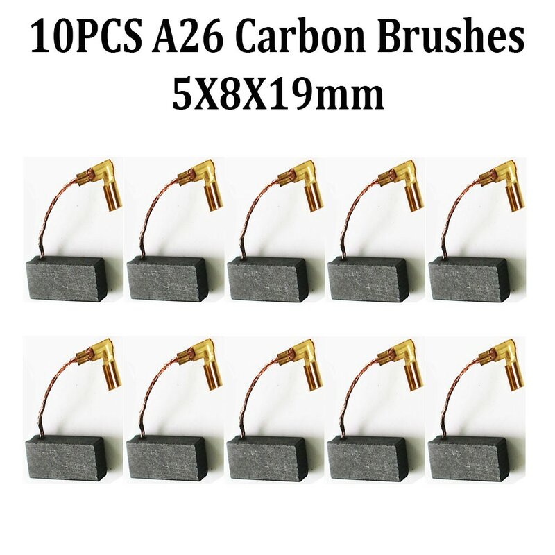5X8X19mm 10 Pcs Motor Carbon Brushes Carbon & Copper Alloy For Electric Motor Tool Repair For Rotary Hammer Drill