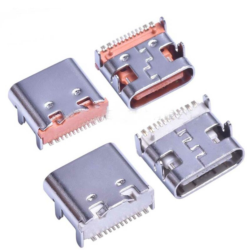 1-10pcsType C ที่นั่ง3.1 TYPE-C 12PIN เดี่ยวแถว SMT 4-Pin Plug-In Board Type-C สองด้าน