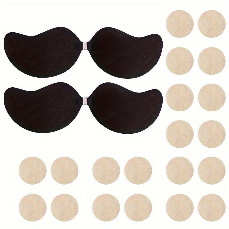 Strapless Stick-On Nipple Covers, Invisible Push Up Nipple Pasties, Women's Lingerie & Underwear Accessories