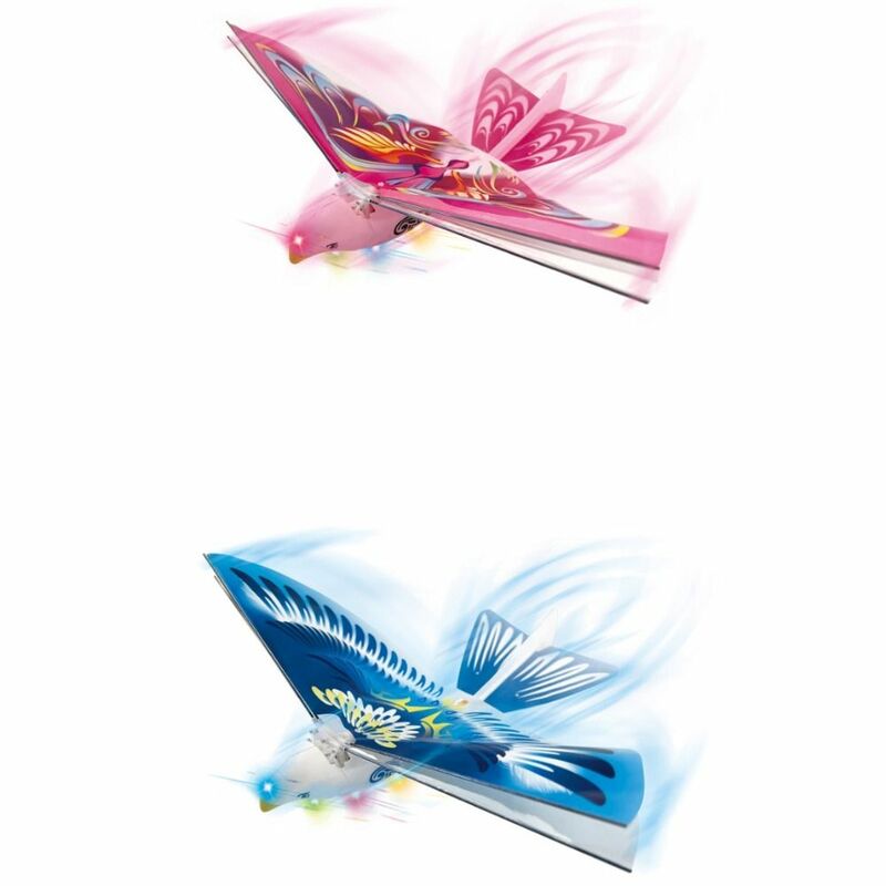 Plastikowa zabawka latające ptaki różowa niebieska świecąca latające ptaki latawiec gest indukcyjny rzucanie ręką latająca maszyna na zewnątrz