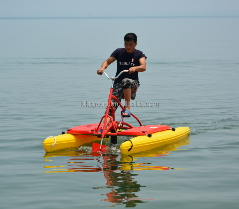 Cuadro de fábrica de bicicleta de agua flotante, pedal de bicicleta hidráulica, plátano
