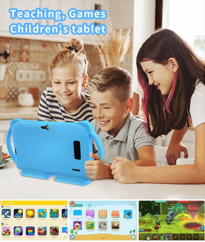 Детский 7-дюймовый планшет с четырёхъядерным процессором, ОЗУ 2 Гб, ПЗУ 32 Гб
