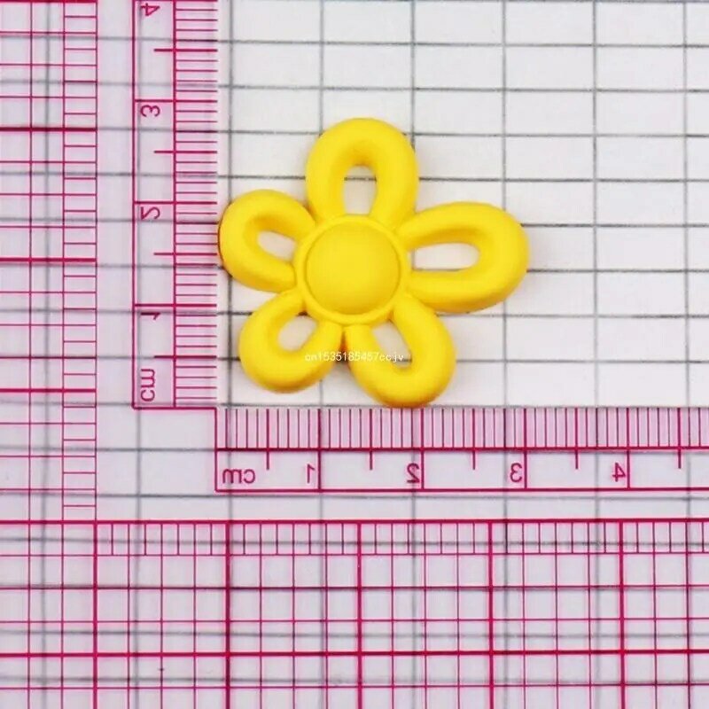 6 Màu Sắc Hoa Nhựa Charm DIY Charm Trang Sức Mặt Dây Chuyền Cho Tự Làm Vòng Tay Vòng Cổ Trang Sức Giọt