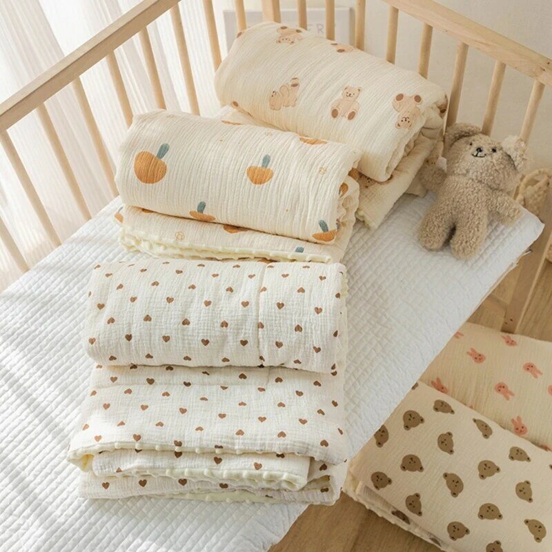 Одеяло с мультяшным принтом для ребенка, двухстороннее мягкое пеленальное одеяло, спальный мешок для новорожденных, одеяло для
