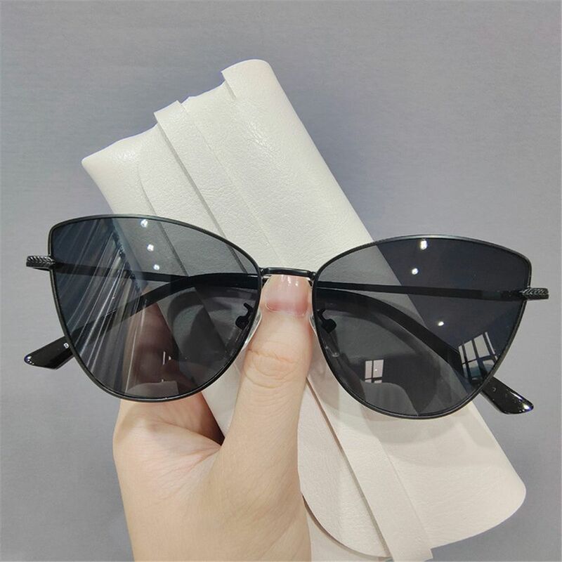 Okulary typu oversize modne damskie odcienie okulary przeciwsłoneczne Cat Eye odcienie małe okulary przeciwsłoneczne w stylu Vintage