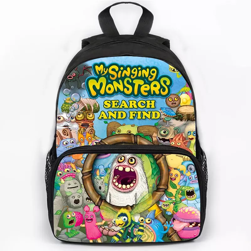 My Singing Monsters-Mochila impermeable para niños y niñas, bolsa de viaje deportiva de lona, 16 pulgadas