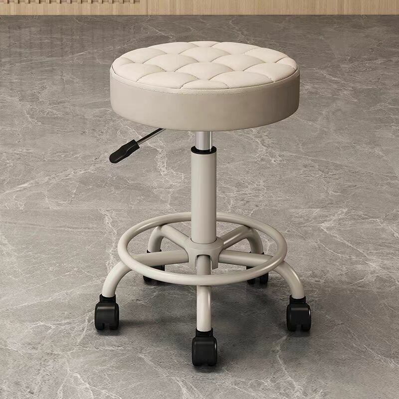 Hairdress Beauty Round Stool Barber Salon Chairs Makeup Work Chair Office Desk Stool With Wheels Swivel Lifting Stools Furniture