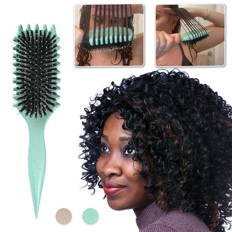 Curly Hair Brush Curl Define Styling Brus Boar Bristle Beard Comb Styling Detangling Brush  For Women And Men