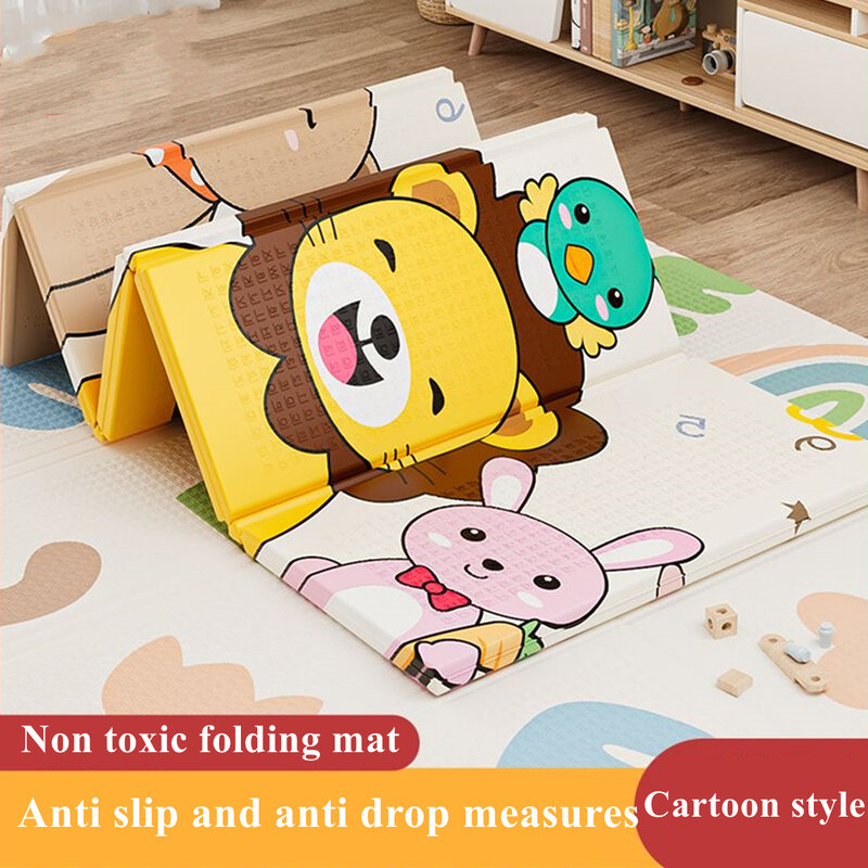 Foldable Crawling Carpet Kids Game Activity Rug Folding Blanket Educational Toys Baby Play Mat Waterproof XPE Soft Floor Playmat