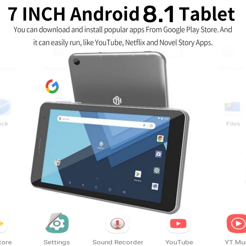 Nouvelle Tablette PC de 7 Pouces F716 DDR, 1 Go de RAM, 8 Go de ROM, Dean Android 8.1, RK3126, CortexTM A7, Façades, Core Touristors Camera