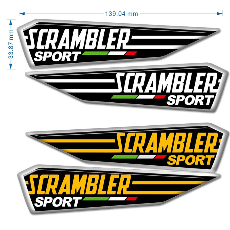 For DUCATI Scrambler Protector Fairing Motorcycle Accessories 3D Tank Pad Stickers Decal Emblem Badge Logo 2015 2016 2019 2020