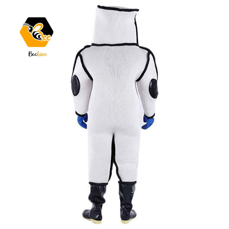 Breathable Soft Stab-Resistant Gloves PVC Cotton and Chemical Fiber One-Piece Garments Beekeeping Suit for Catching Wasps/Hornet