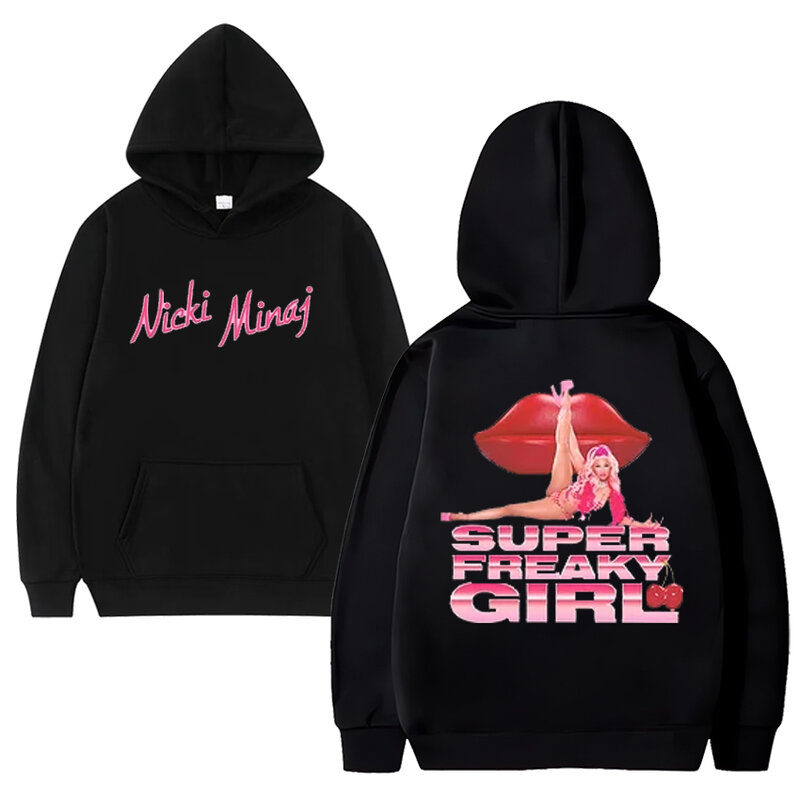 Суперстрашные толстовки Rapper Nicki Minaj для девочек, новый логотип для женщин и мужчин, Повседневная модная флисовая толстовка с длинным рукавом, пуловеры унисекс