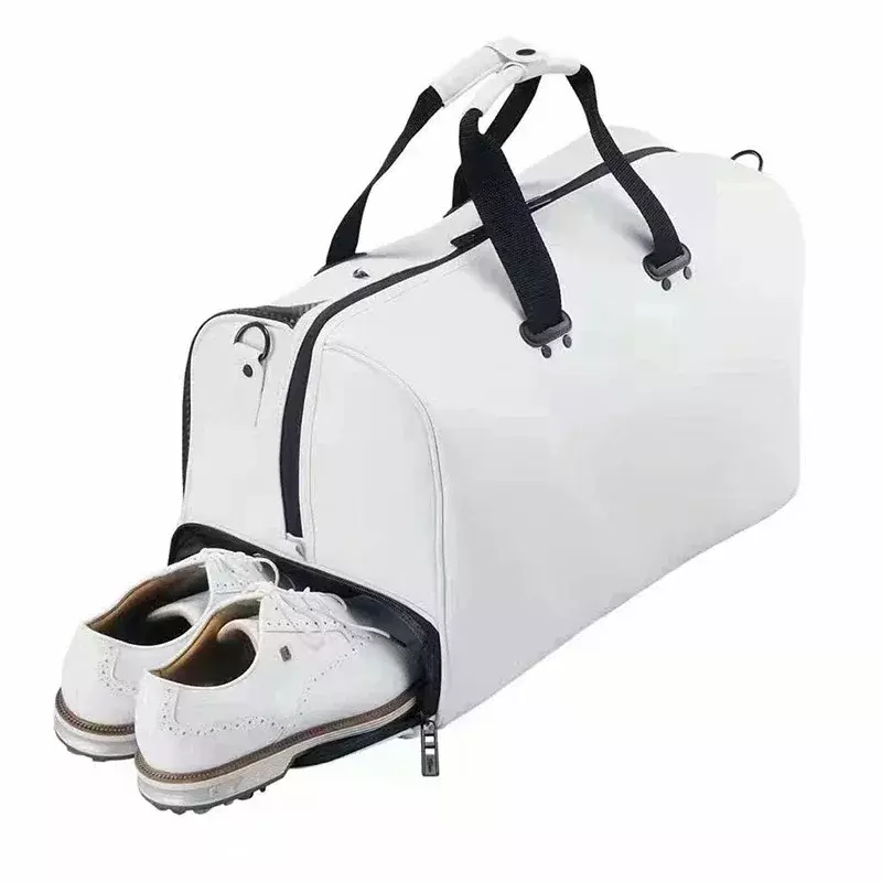 Мужская сумка для гольфа из ПУ кожи, водонепроницаемая сумка для одежды, вместительные спортивные сумки с независимой зоной обуви, Бостонская сумка 45*25*27, 2024