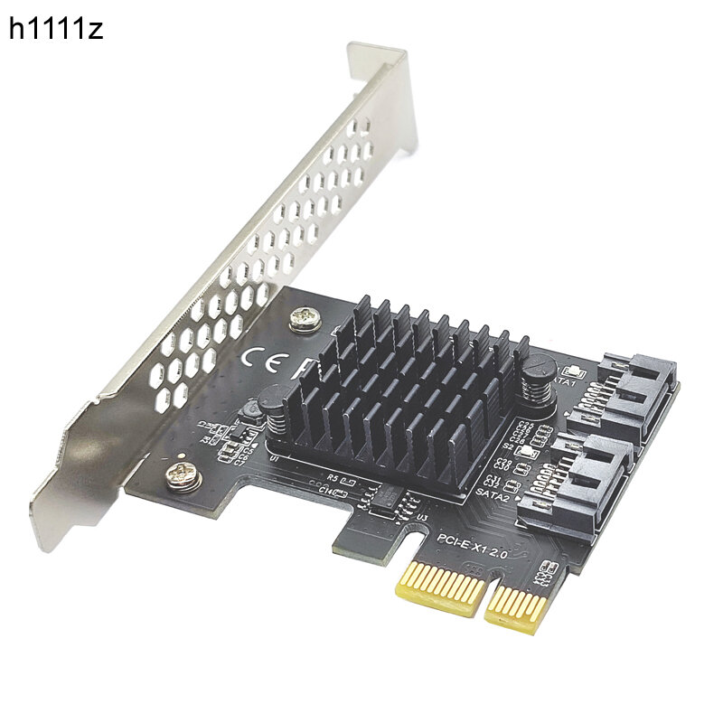PCI-E SATA 1X 4X 8X 16X PCI-E 카드 PCI Express-SATA 3.0 2 포트 SATA III 6Gbps 확장 어댑터 보드, ASMedia 1061 칩 포함