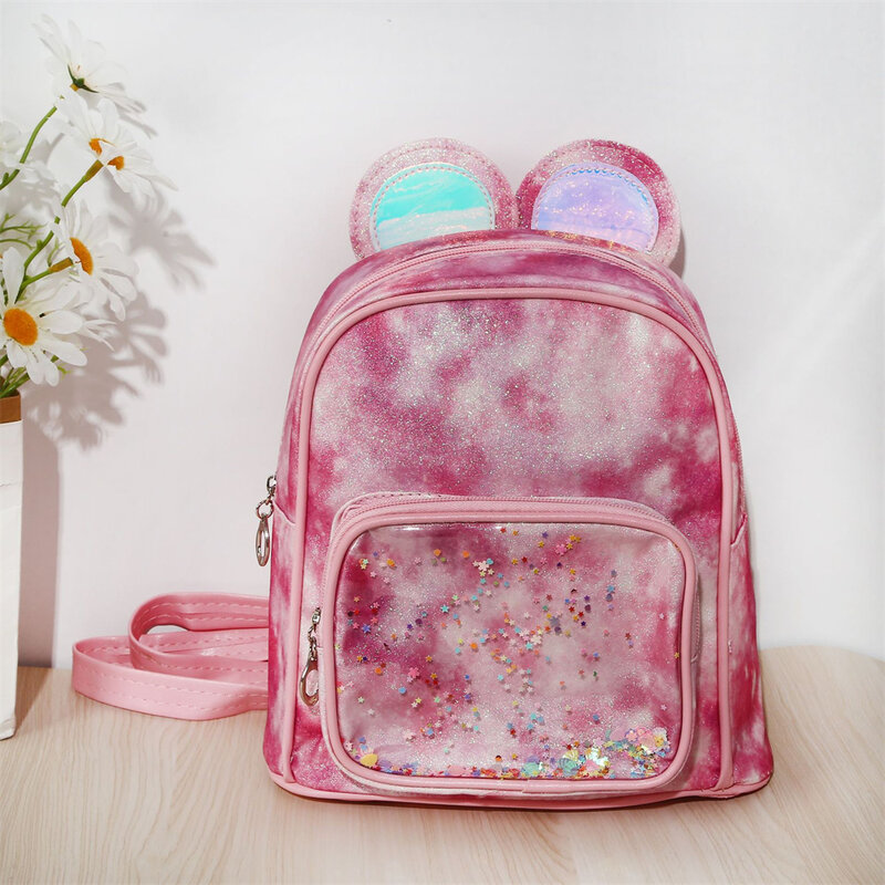 Nome personalizzato Starry Sky PU zaini Princess Girls Kindergarten zaini Custom Kids Travel zaino Casual Snack Bags
