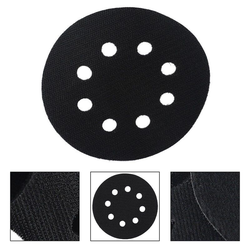 Almohadilla de interfaz de protección ultrafina para almohadillas de lijado, discos de lijado de bucle de gancho, herramientas eléctricas de esponja, 5 pulgadas, 125mm, 8 agujeros
