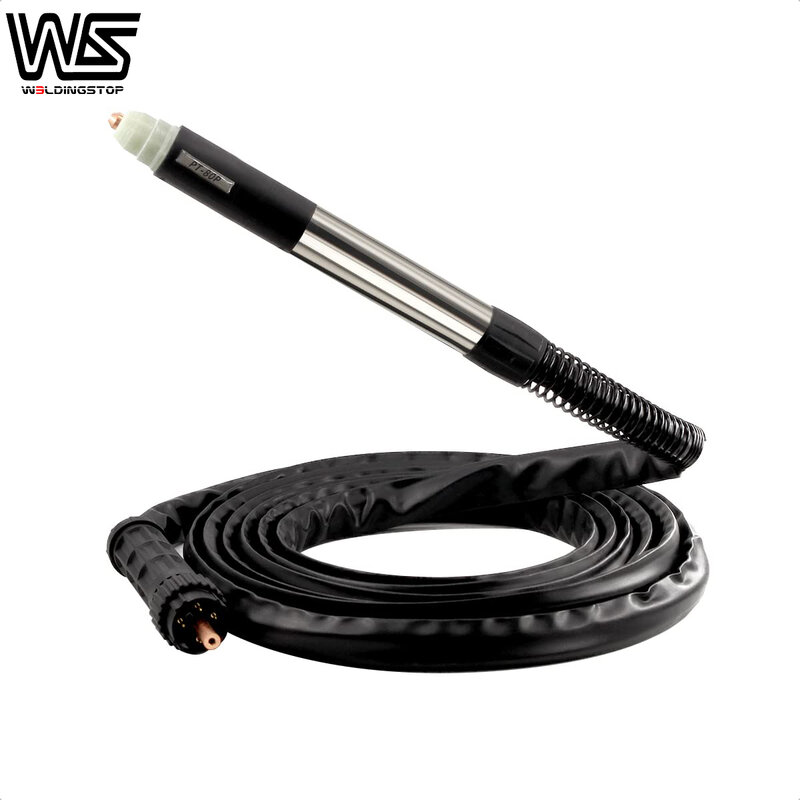 PTM-80 IPTM-80 Plasma Cutter Straight Torch Head Set with Cable 6m 20ft Length Male Central Adaptor Machine Cutting PKG-1