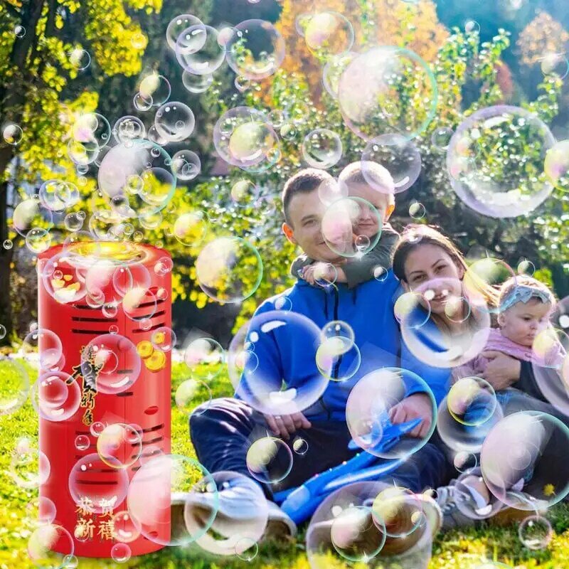 Machine à bulles de feu d'artifice à lumière LED colorée pour enfants, souffleur de bulles automatique, activité de jeu amusante, jouet d'été en plein air
