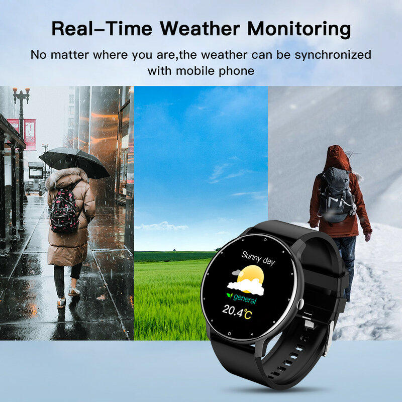 ZL02D Men Smart Watch Full Touch Screen Sport Fitness Tracker IP68 Waterproof Bluetooth Smartwatch for Men Women Smartphone 2023