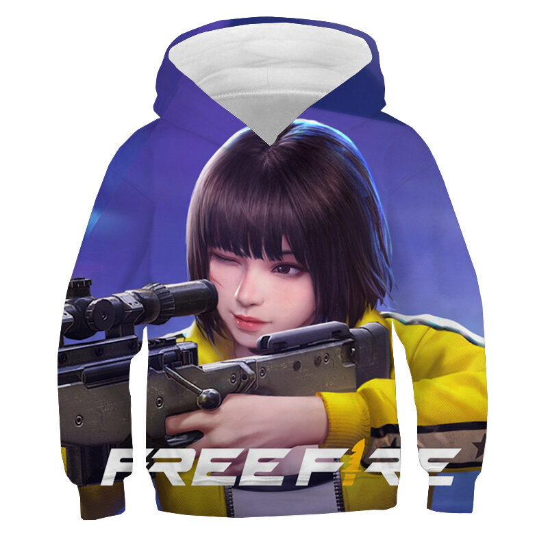 Kids Clothes Game Free Fire 3D Print Hoodies Harajuku Sweatshirt Children Long Sleeve Pullover Tops Boys Girls Casual Tracksuit