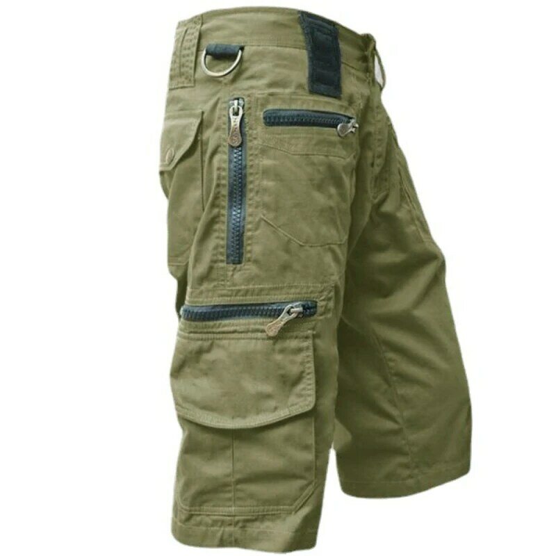 Pantalones cortos militares para hombre, Shorts tácticos con múltiples bolsillos, informales, para caza al aire libre, pesca, todoterreno, talla 5XL