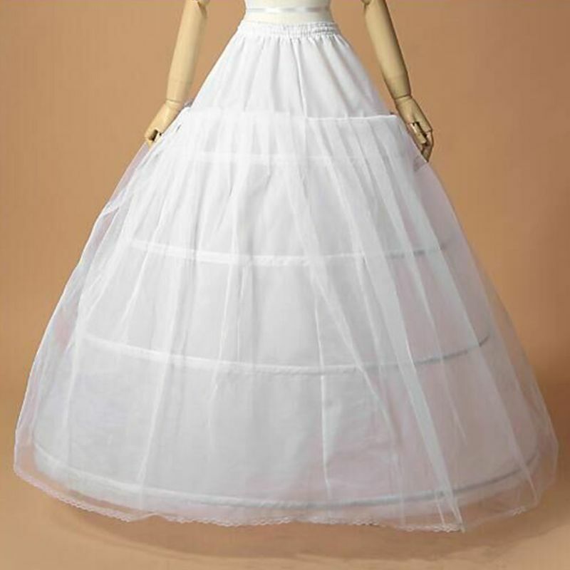 Jupon de soutien pour robe de mariée, 3 cerceaux 1 couche, jupe en gaze pour femmes doublure, surprise de noël
