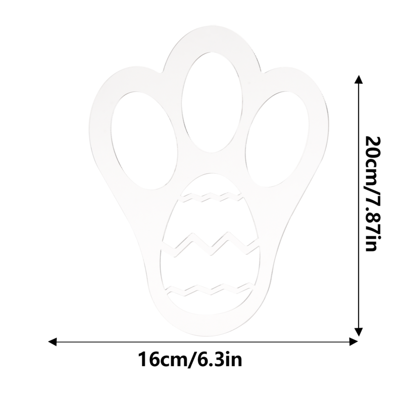Easter Rabbit Footprints Stencil Egg Hunt Footprint Acrylic Rabbit Template Easter Gifts For Kids DIY Crafts Happy Easter Party