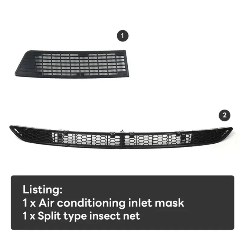 For Tesla Model 3 Highland 2024 Lower Bumper Anti Insect Net Anti Dust Proof Inner Vent Grille Cover