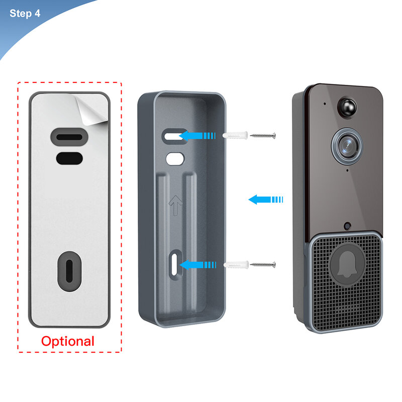 720P Wide Angle With Long Distance Welcome Indoor Chime WIFI IP Doorbell Battery Power  Intercom Video Door Phone