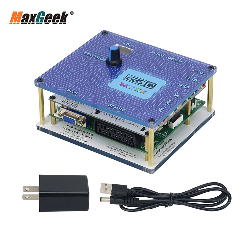 Maxgeek GBS-convertidor de vídeo para juegos, Accesorio de Control para juegos Retro