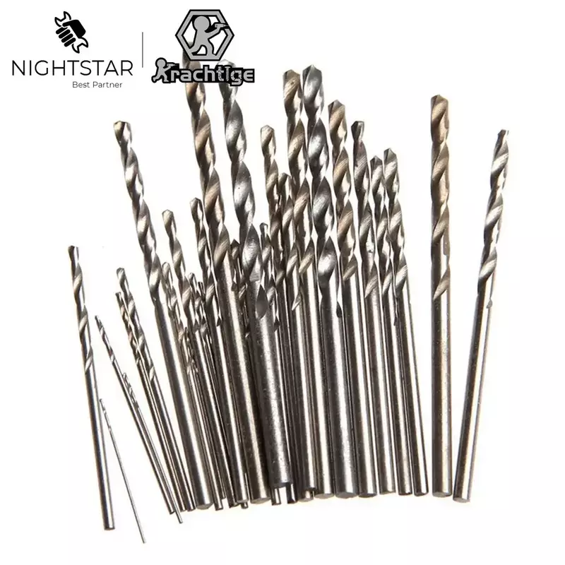10Pcs Micro HSS Twist Drill Bits Straight Shank Auger Bits for Electrical Drill Optional 1 1.5 2 2.5 2.8 3 3.2 3.5 4 4.5 5 Mm