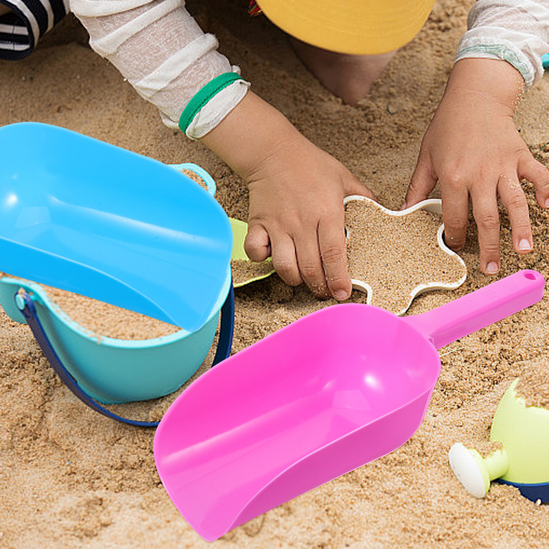กล่องของเล่นสำหรับเด็กตักทรายของเล่นสำหรับเด็กหัวแบนเครื่องมือ3ชิ้น