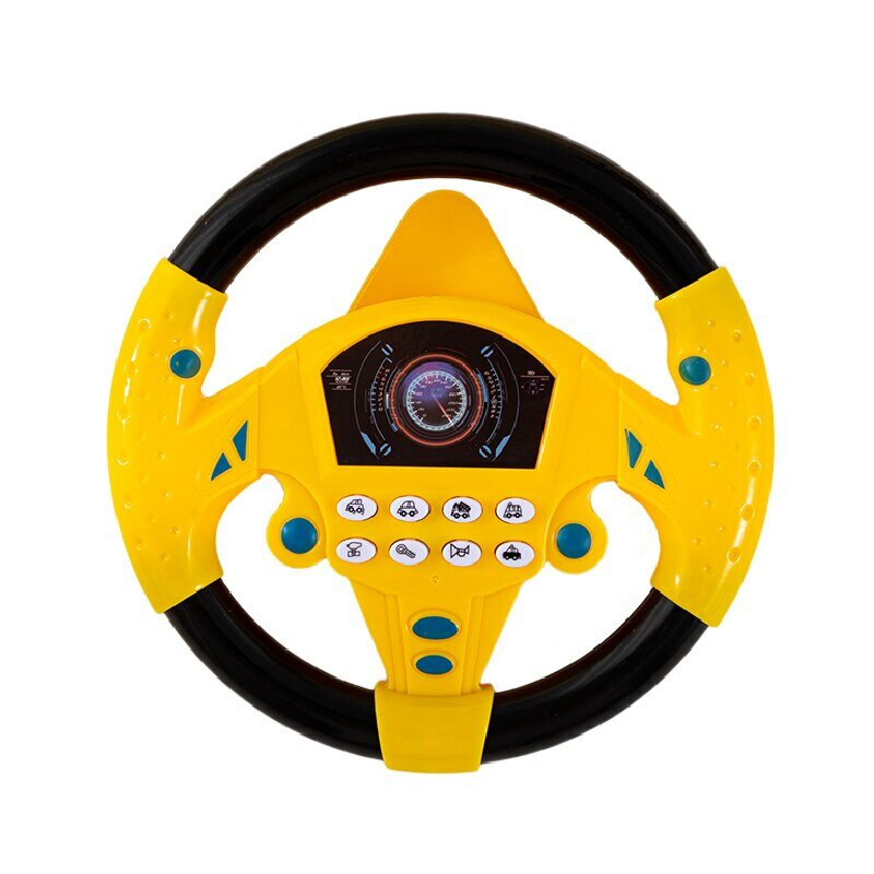 Simulate Driving Car Copilot Steering Wheel Eletric Baby Toys with Sound Kids Musical Educational Stroller Driving Vocal Toys