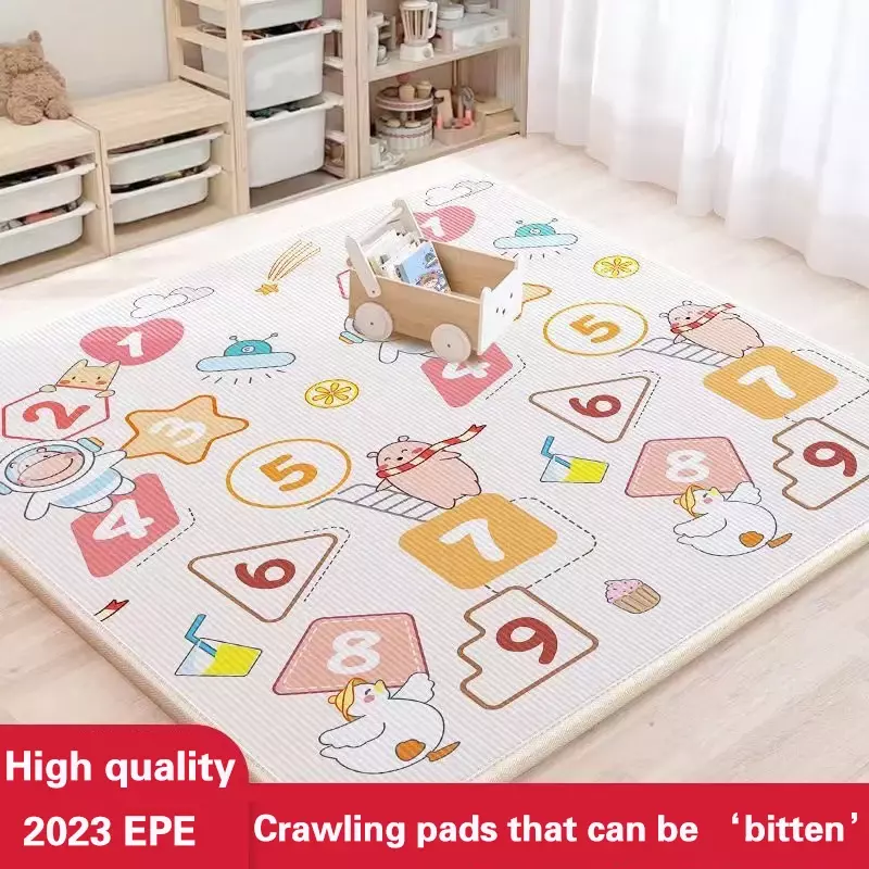 2023 New 1/0.5cm Thick Activities Mat for Baby Safe and High-quality Children's Carpet Playmat Baby Floor Mat Baby Play Mat EPE