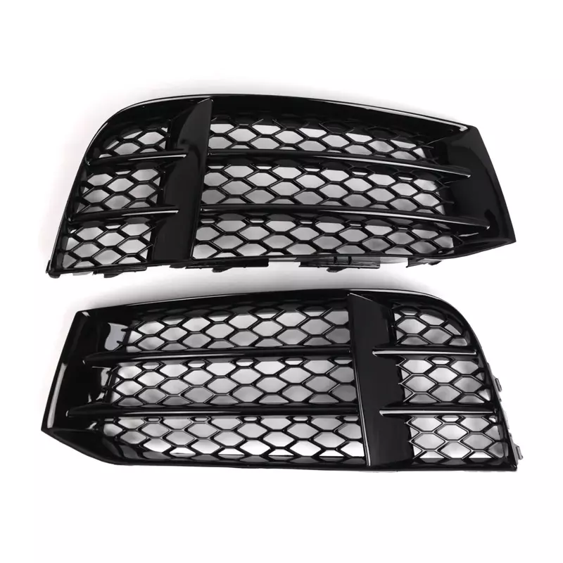 Carro frente nevoeiro luz grades, Honeycomb tampa guarnição para Audi RS5, B8.5, preto brilhante, Foglamp, 2013, 2014, 2015, 2016, 8T0807681F