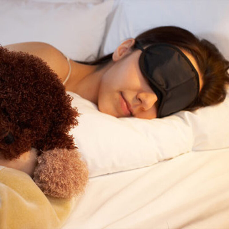 男性と女性のための快適なスリーピングマスク,ファッショナブルな目のパッチ,背もたれとリラックスできる,睡眠のためのポータブルアイパッチ