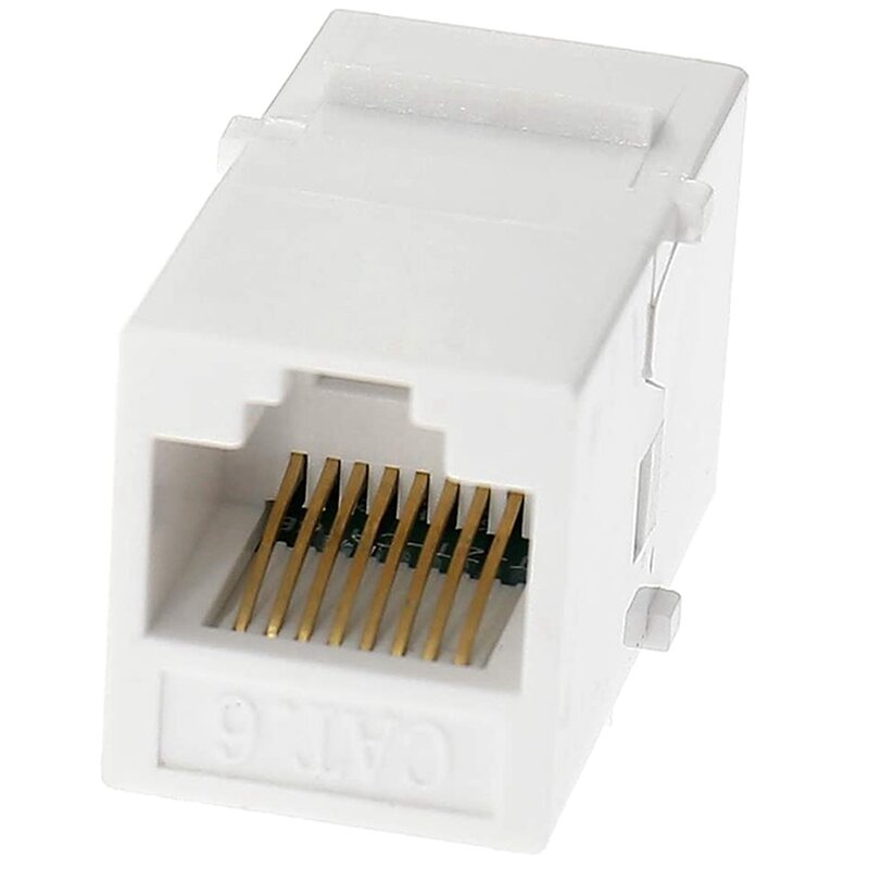 Ethernet Трапецеидальный соединитель, 60 шт. в упаковке, Cat6 RJ45 Keystone Jack, встроенные гнездовые разъемы