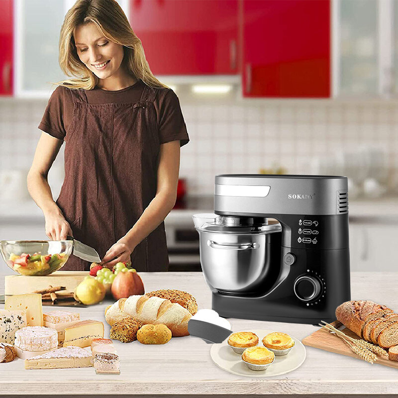 Sogany Robot pemroses makanan, Blender multifungsi 9107S Masakan mesin memasak koki ulenan adonan tepung Mixer