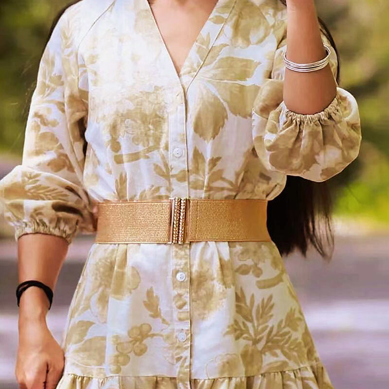 1 pz cintura d'oro donna piumino decorativo maglione con gonna cinture gonna Versatile elastico elastico a vita larga sigillo