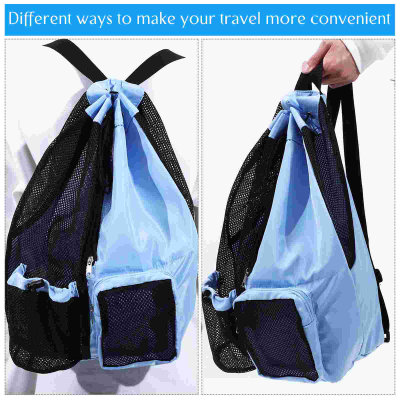 Mesh Drawstring Swim Bag para homens, mochila impermeável, sacos de ginástica para meninas, viagem, criança, nylon