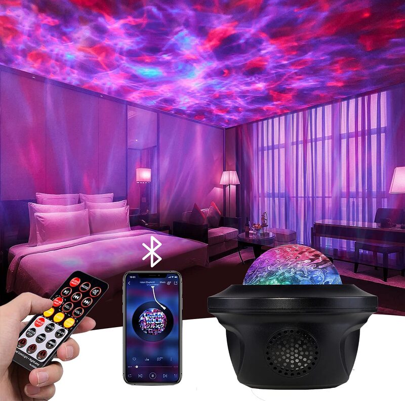 Projecteur Led Star Galaxy starrenhemel, lampe de nuit intégrée, haut-parleur Bluetooth pour chambre à coucher, décoration, anniversaire des enfants