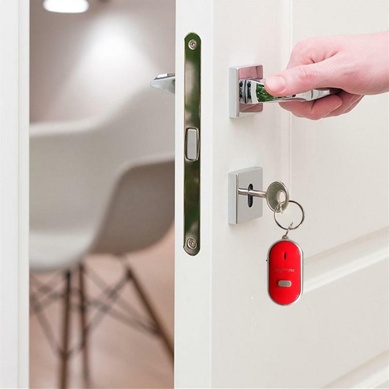 Fernbedienung Key Finder Anti Lost Alarm Key Tracker mit LED-Anzeige und LED-Taschenlampe tragbare Whistle Key Finder