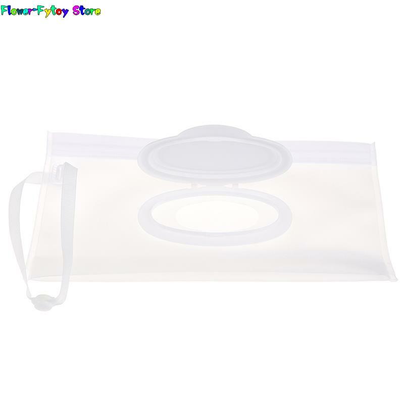 1pc Portable Light Weight Cartoon Baby Kids Wet Wipes Clutch Carrying Bag Wet Paper Tissue Container Dispenser Snap-strap Pouch