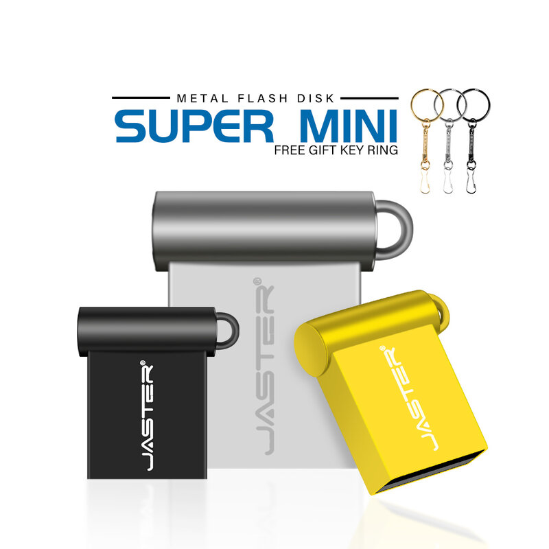 Unidad Flash USB de Metal, pendrive Super Mini de 128GB, 64GB, 32GB, logotipo personalizado gratis, regalo creativo, 10 piezas