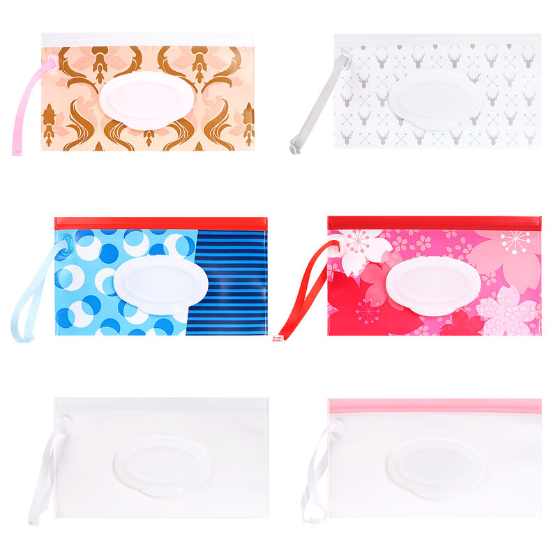 New Portable Baby Wet Wipes Bag Tissue Box Container Reusable Wipes Storage Clamshell Baby Cleaning Wipes Box Hygiene