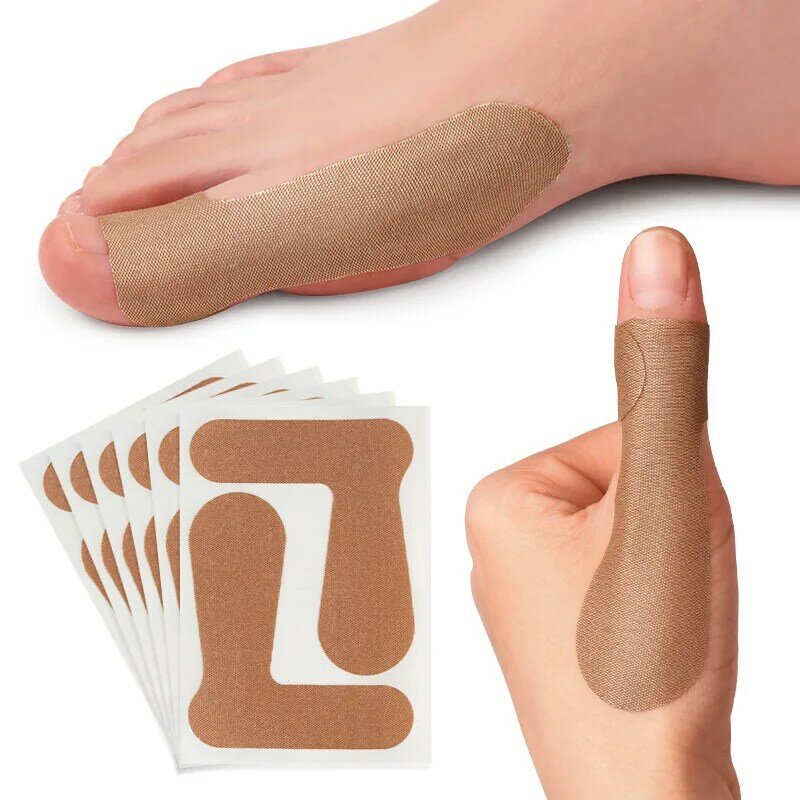 Cinta de protección para dedo gordo del pie, pegatinas autoadhesivas para la cubierta del pulgar, alisadores, 20 unidades/10 paquetes