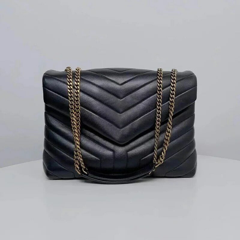 Luxury goods [1-1] Genuine leather bag for women 2024 top replica shoulder bag solid color square crossbody bag